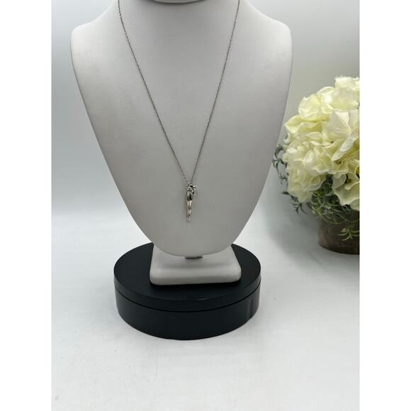 KIM Signed Sterling Wedding Necklace Lovers Embrace Infinity Pendant Adam Eve - Picture 3 of 16